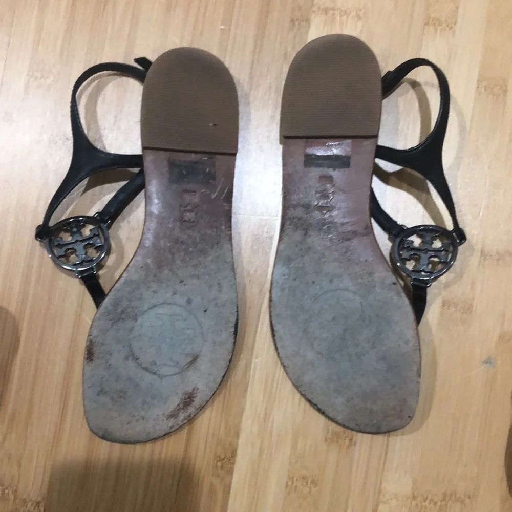 Tory Burch Violet Leather Sandals - Picture 2 of 6